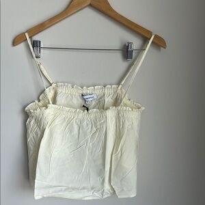 WeWoreWhat Cream Smocked Camisole Top